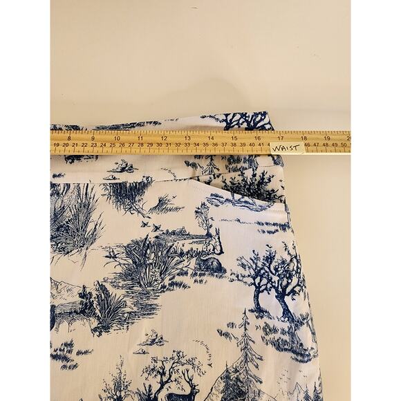 SWING CONTROL Blue White Farm Outdoors Print Sporty Active Golf Skort SZ 12 - Picture 8 of 9